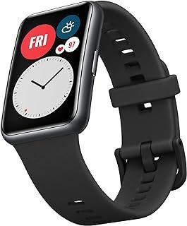 Smartwatch HUAWEI Watch Fit Relógio Inteligente, Monitor AMOLED vívido de 1,6 polegadas, Animações de Treino Rápido, Bateria de 10 Dias de Vida Útil, Rastreador Esportivo GPS Fitness