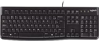 Teclado com fio USB Logitech K120, Resistente à Respingos, Barra de Espaço Curva, Compatível com PC e Notebook, Layout ABNT2