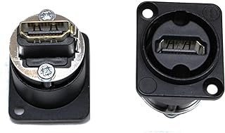 (2) Adaptador de painel de alimentação NEUTRIK NAHDMI-W-B HDMI 1.3 D Series genuíno preto