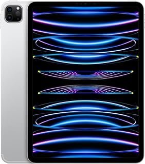 iPad Pro da Apple de 11 polegadas (4a geração): Com chip M2, tela Liquid Retina,512 GB Wi-Fi 6E, câmera frontal de 12 MP, câmeras traseiras de 12 MP e 10 MP, Face ID, Prateado