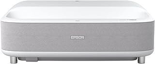 Epson Projetor laser inteligente 3LCD Ultra Short Throw LS300 3LCD, 3600 lúmens cor e brilho branco, HDR, Android TV, alto-falantes Yamaha, Bluetooth, esportes, jogos, filmes e streaming – branco