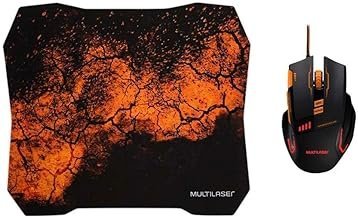 Combo Mouse Gamer E Mouse Pad Multilaser Laranja – MO256