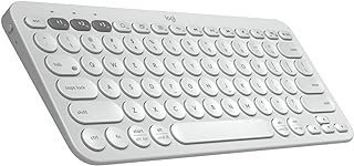 Logitech K380 Multi-Device Wireless Bluetooth Keyboard – Off White