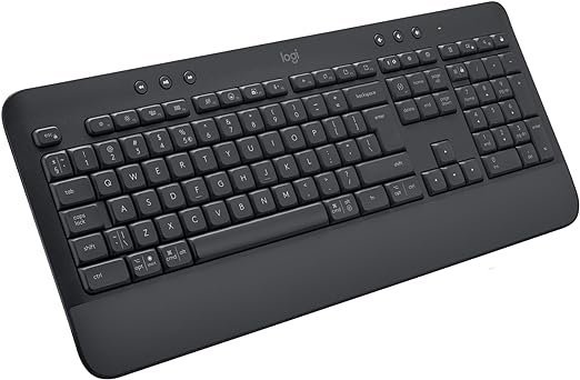 Logitech, K650, 920-010911, Teclado Sem Fio Logitech Signature, Teclado Numérico, Conexão Bluetooth ou Receptor USB Logi Bolt e Layout US INTL- Grafite