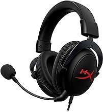 HyperX Cloud Core Fone de ouvido para jogos, para PC, som surround 7.1, almofadas auriculares de espuma viscoelástica, armação de alumínio durável, microfone removível com cancelamento de ruído, Preto