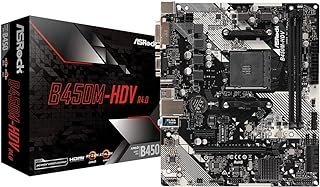 Placa mãe ASRock B450M-HDV R4.0 (AM4/DDR4/HDMI/DVI-D/M.2/6x USB 3.1) – B450M-HDV R4.0