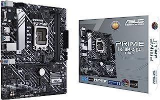 ASUS Placa-mãe comercial Prime H610M-A D4-CSM LGA 1700 (Intel 12ª geração) Micro-ATX (PCIe 4.0, DDR4, 2xM.2 Compartimentos, 1Gb LAN, portas USB 3.2 Geração 2, DP/HDMI/D-Sub, cabeçalho SPI-TPM, ACCE)