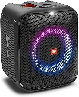 JBL Partybox Encore Essential: Som de 100 W, show de luz dinâmico integrado e design à prova de respingos, preto