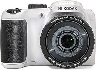 KODAK Câmera digital PIXPRO Astro Zoom AZ255-WH de 16 MP com zoom óptico de 25 x 24 mm de largura angular 1080p vídeo Full HD e LCD de 3 polegadas (branca)