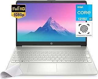 HP Laptop de 15,6 polegadas – tela FHD de 15,6 polegadas (1920 x 1080), Intel Core i3-1215U (Beat i5-1155G7), Win 11 Home, carregamento rápido, impressão digital, com mouse pad (16 GB de RAM | SSD