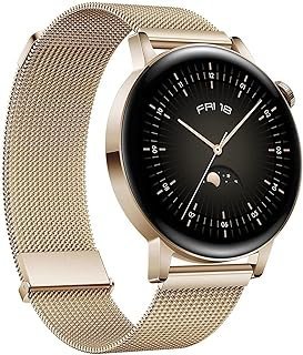 SmartWatch, HUAWEI GT3, 42mm, dourado, tela AMOLED, Bateria de longa duração, Mais de 100 modalidades de treino
