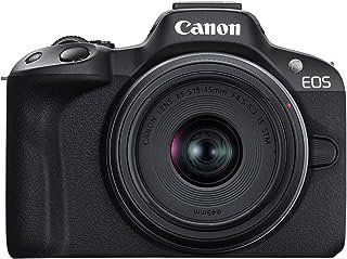 Câmera Canon EOS R50 com 18-45mm e 55-210mm