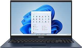 ASUS Notebook Vivobook 15, tela FHD de 15,6 polegadas (1920 x 1080), CPU Intel Core i3-1215U, gráficos Intel UHD, 8 GB RAM, SSD de 128 GB, Windows 11 Home no modo S, azul silencioso, F1504ZA-AS34