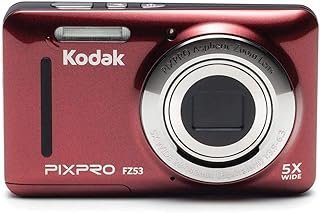 Kodak Câmera digital Pixpro Zoom FZ53-RD 16MP com zoom óptico de 5x e tela LCD de 2,7 polegadas (vermelha)