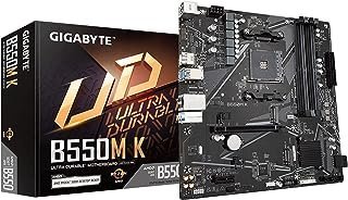 GIGABYTE B550M K (AM4/AMD/ B550/ Micro-ATX/Dual M.2/SATA 6Gb/s/USB 3.2 Gen 1/Realtek GbE LAN/PCIe 4.0/Motherboard)