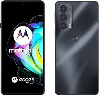 Motorola Moto Edge 20 5G 4G LTE 128 GB + 8 GB GSM NFC 108 MP Desbloqueado Versão Internacional XT2143-1 (sem garantia dos EUA) (não Verizon Sprint Boost Cricket) (com pacote de carregador de carro rápido) (cinza fosco)