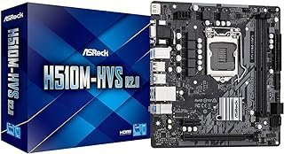 ASRock Placa Mae H510m-hvs R2.0, Ddr4, Socket Lga1200, M-atx, Chipset Intel H510, H510m-hvs R2.0, preto