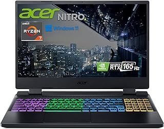 Acer Laptop para jogos Nitro 5 | AMD Ryzen 7 6800H | GeForce RTX 3070 Ti GPU |Tela IPS QHD 165Hz de 15,6