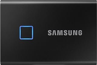 SAMSUNG SSD portátil T7 Touch de 2 TB – até 1050 MB/s – Unidade de estado sólido externa USB 3.2, preto (MU-PC2T0K/WW)