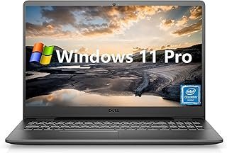 Dell Notebook empresarial Inspiron 3000, tela HD de 15,6 polegadas, processador Intel Celeron N4020, Windows 11 Pro, 16 GB RAM, 1 TB HDD, Intel UHD Graphics, WiFi, HDMI, Webcam, Bluetooth, leitor de cartão SD, preto