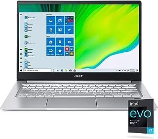 Acer Notebook Swift 3 fino e leve, tela FHD de 14 polegadas, processador Intel EVO Core i7-1165G7, 8 GB de RAM, SSD NVMe de 512 GB, Wi-Fi 6, leitor de impressões digitais, teclado retroiluminado, Windows 11 Home