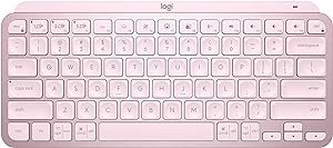 Teclado sem fio Logitech MX Keys Mini com Iluminação Inteligente, Conexão USB ou Bluetooth Easy-Switch para até 3 dispositivos e Bateria Recarregável – Rosa