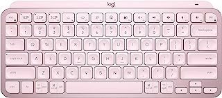 Logitech Mini Teclado Iluminado Sem Fio Minimalista MX Keys, Compacto, Bluetooth, USB-C, para Apple MacOS, iOS, Windows, Linux, Android – Rosa – Com assinatura gratuita da Adobe Creative Cloud