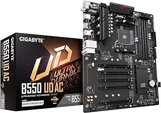 GIGABYTE B550 UD AC (AM4/ AMD/ B550/ ATX/Dual M.2/ SATA 6Gb/s/USB 3.2 Gen 2/ Intel 802.11a/b/g/n/ac/Realtek GbE LAN/PCIe 4.0/Motherboard)