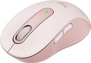 Mouse Sem Fio Logitech Signature M650 com Design de Tamanho Compacto, Clique Silencioso, Botões Laterais Personalizáveis, Conexão USB e Bluetooth – Rose