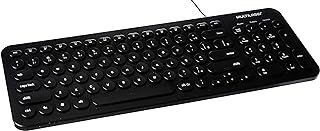 Teclado Com Fio Compact Multimídia Cabo de 130cm Teclas Redondas Conexão USB Preto – TC234