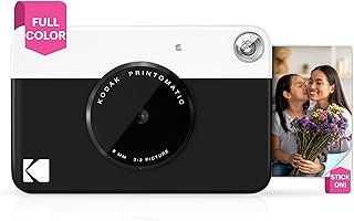 KODAK Câmera digital de impressão instantânea Printomatic – impressões coloridas em papel fotográfico Zink 5 x 7,6 cm (preto) imprime memórias instantaneamente