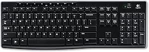 Logitech 920003051 K270 Teclado Sem Fio, Receptor Unificador USB, Preto