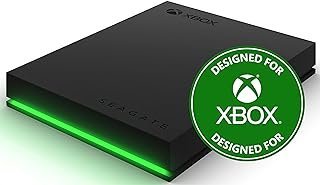 Seagate Drive de jogos para disco rígido externo Xbox 2TB HDD portátil – USB 3.2 Gen 1, preto com barra de LED verde integrada, certificado Xbox, serviços de resgate de 3 anos (STKX2000400)