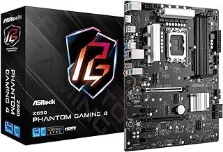 ASRock Placa-mãe Intel Z690 Phantom Gaming 4 LGA 1700 Intel Z690 SATA 6Gb/s DDR4 ATX