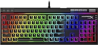 HyperX Teclado mecânico para jogos, luz controlada por software e personalização macro, teclas de pudim ABS, controles de mídia, Vermelho, HKBE2X-1X-US/G
