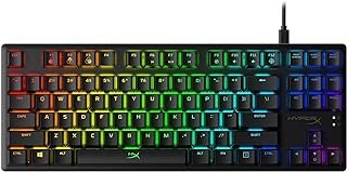 HyperX Alloy Origins Core – Teclado mecânico para jogos Tenkeyless, luz controlada por software e personalização macro, formato compacto, retroiluminação LED RGB, interruptor vermelho HyperX