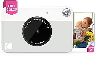 KODAK Câmera de impressão instantânea digital da Printomatic – Impressões coloridas em papel fotográfico Zink 5 x 7,6 cm com fundo adesivo (cinza) imprime memórias instantaneamente
