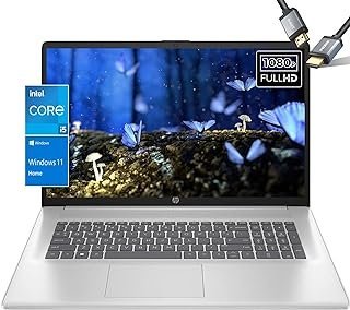 HP Laptops de 17 polegadas Windows 11-13ª geração Intel Core i5-1335U – Tela FHD IPS – Teclado retroiluminado – Wi-Fi 6 – USB C – Câmera – Laptop para estudantes universitários 2023 – Cabo HDMI (32 GB