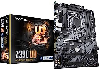 GIGABYTE Z390 UD (LGA 1151 (Série 300) Intel Z390 SATA 6Gb/s ATX Intel placa-mãe para mineração de criptomoedas com decodificação 4G acima, 6 x slots PCIe)