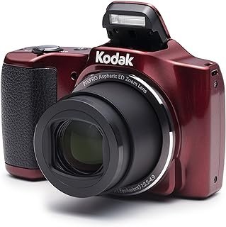 Kodak PIXPRO Câmera Digital Zoom FZ201 16 MP com Zoom Óptico de 20X e Tela LCD de 3 polegadas (Vermelha)