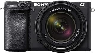 Sony Alpha 6400 | Câmera sem espelho APS-C com lente de zoom de potência Sony 16-50 mm f/3,5-5,6 (foco automático rápido 0,02s 24,2 megapixels, gravação de filme 4K, tela flip para vlogging), preta