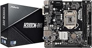 Placa mãe ASRock H310 CM-DVS S1151 Intel H310 Max32GB DDR4 PCIE DVI-D&D-Sub mATX