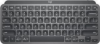 Logitech MX Keys Mini teclado minimalista iluminado sem fio, compacto, Bluetooth, retroiluminado, USB-C, compatível com Apple macOS, iOS, Windows, Linux, Android, estrutura de metal – grafite
