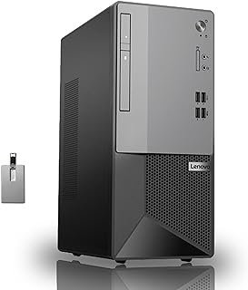 Lenovo V50t Gen2 Business Tower Desktop, processador Intel Core i5-10400, 32 GB RAM, SSD PCIe de 1 TB, DVD-RW, HDMI, RJ-45, DP, Wi-Fi, Win 11 Pro, preto, cartão USB Hotface de 32 GB