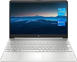 HP Notebook 15, laptop de tela HD de 15,6 polegadas, Intel Core i3-1115G4, RAM DDR4 de 32 GB, SSD de 512 GB, webcam, HDMI, Wi-Fi, Windows 11 Home, prata natural