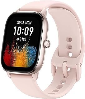 Amazfit GTS 4 Mini Relógio Inteligente para Mulheres Homens, Alexa Built-in, GPS, Rastreador de Fitness com 120+ Modos Esportivos, Vida da Bateria de 15 Dias, Android Phone iPhone (Pink)
