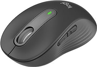 Mouse Sem Fio Logitech Signature M650 com Design de Tamanho Compacto, Clique Silencioso, Botões Laterais Personalizáveis, Conexão USB e Bluetooth – Grafite