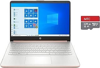 HP Laptop, tela HD de 14 polegadas, processador Intel Celeron N4020, memória DDR4 de 4 GB, armazenamento de 192 GB (memória flash de 64 GB eMMC + MTC 128 GB), webcam, WiFi, Bluetooth, Microsoft 365 de