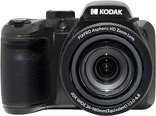 KODAK Câmera digital PIXPRO Astro Zoom AZ405-BK de 20 MP com zoom óptico de 40 x 24 mm de largura angular 1080p vídeo Full HD e LCD de 3 polegadas (preto)