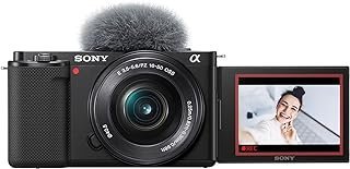 Sony Alpha ZV-E10 – Kit de câmera Vlog sem espelho com lente intercambiável APS-C – Preto